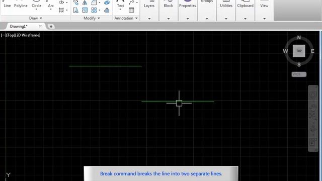 How to break line using AutoCAD Break At Point command смотреть онлайн