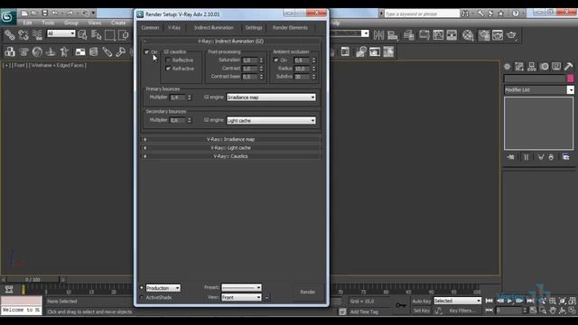 Настройка рендера в 3d max [Vray] смотреть онлайн