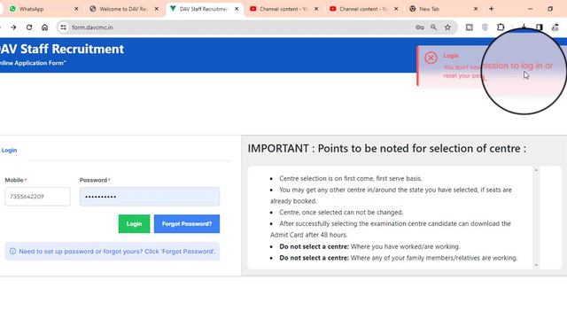 DAV Staff Recruitment * You Don't Have Permission To Login or Reset Your Password Solution смотреть онлайн