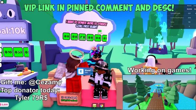 ? Day 4 - Raising robux to donate to others! (Pls Donate Roblox) смотреть онлайн