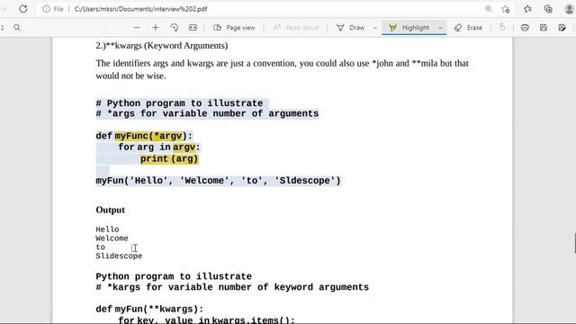 What does *args, **kwargs mean in Python? And why would we use it? смотреть онлайн