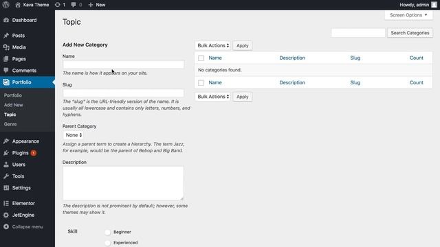 JetEngine. Adding Custom Taxonomy Types