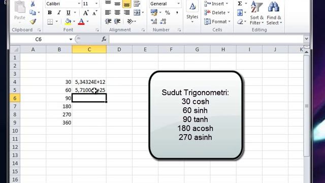 VIDEO TUTORIAL MS EXCEL TRIGONOMETRI смотреть онлайн