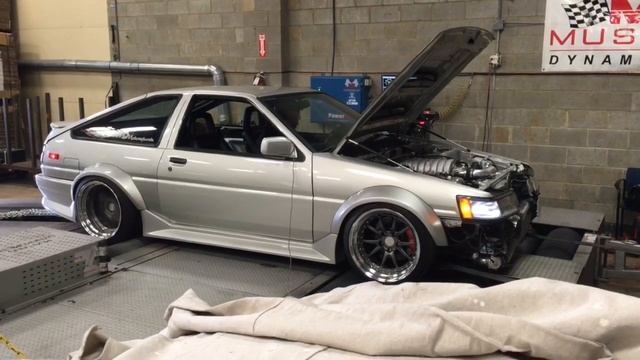 NTO MOTORSPORTS: Twin-Turbo 3uz AE86 Mustang Dyno Test-N-Tune смотреть онлайн