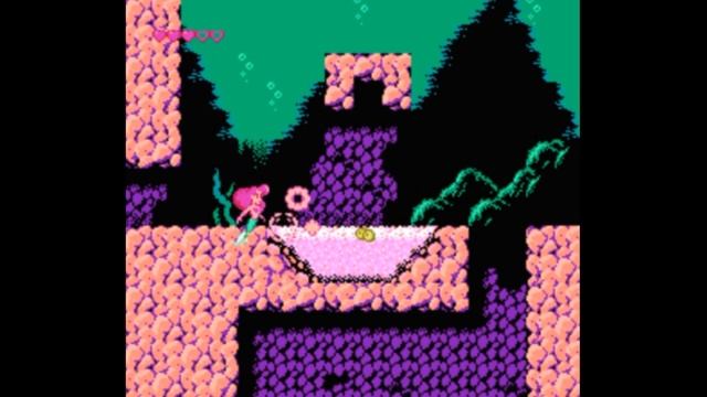 Dendy (Famicom,Nintendo,Nes) 8-bit The Little Mermaid Stage 4 Undersea Volcano