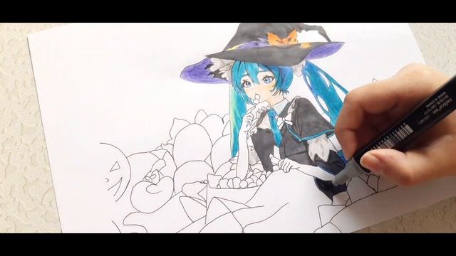 drawing Hatsune miku,drawing Halloween смотреть онлайн