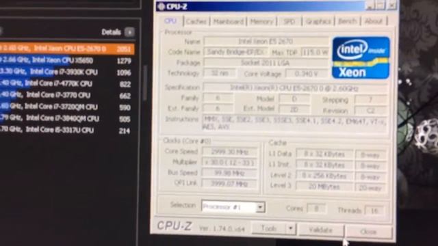 CPU E5-2670 смотреть онлайн