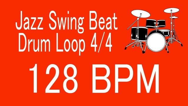 128 BPM Jazz Swing Beat Drum Loop 4/4 FOR TRAINING MUSICAL INSTRUMENT смотреть онлайн