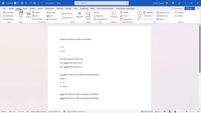 Add Code Snippets in Word | Microsoft Word Code Converter & Syntax Highlighter смотреть онлайн