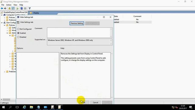 How to Disable the Display Control Panel via GPO on Windows Server 2016 смотреть онлайн