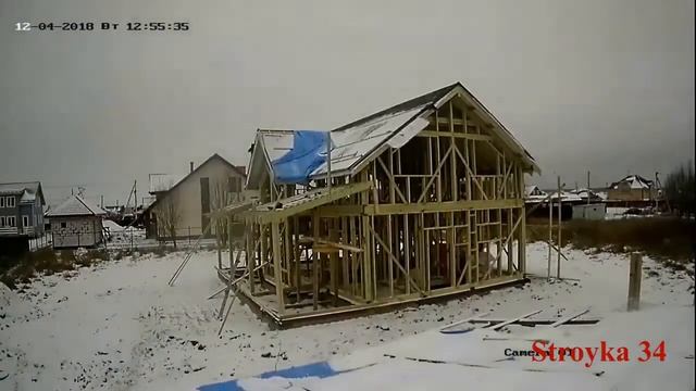 Строительство каркасно-щитового дома за 2 минуты смотреть онлайн