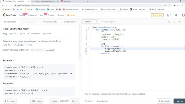 Leetcode solving: 1470. Shuffle the Array смотреть онлайн