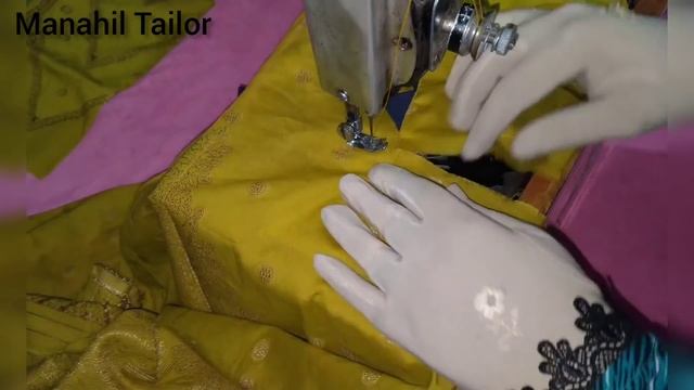 Latest Stylish Designer Frock With Side Plates Cutting And Stitching By Manahil Tailor