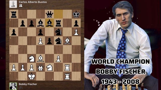 Bobby Fischer vs Carlos Bustos • Simul - Argentine, 1971 смотреть онлайн