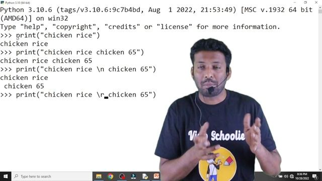 #Python | Escape sequence | CBSE | Tamil | Grade 11 смотреть онлайн