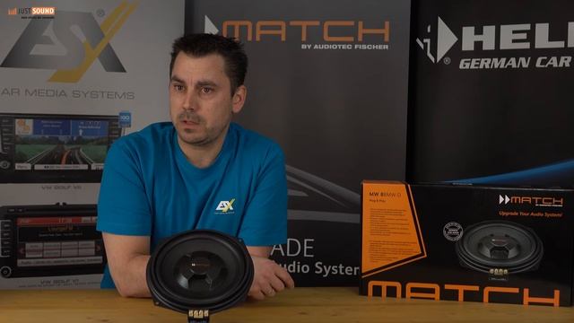 Match BMW Untersitz Lautsprecher Match MW 8BMW-D Tieftöner - Just-SOUND CarHifi