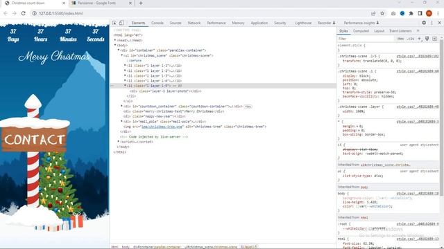 Count Down Timer Using HTML CSS And JavaScript | Christmas Countdown Timer Using JavaScript смотреть онлайн