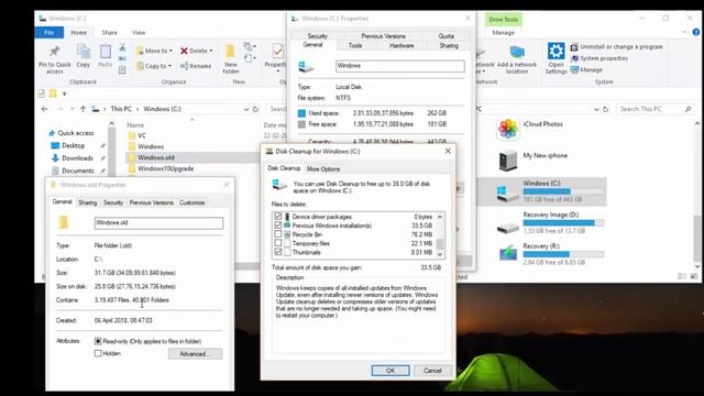 How to Delete Windows.Old Folders & File : Windows 10 смотреть онлайн