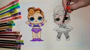 мультик КУКЛА ЛОЛ раскраски для детей | Cartoon LOL DOLL coloring for girls