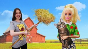 Барби с друзьями строят приют для животных - Игры в куклы в видео для девочек - Я не хочу в школу