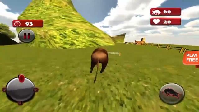 Angry Bull Simulator Game 3D - Android Gameplay HD смотреть онлайн