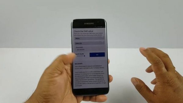 What is the SAR value of Samsung Galaxy S7 Edge ?