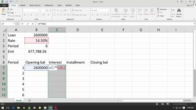 Loan EMI Calculate (Yearly)- Formula Exercise 4 - Excel Formula PDF Solution series - Part -17 смотреть онлайн