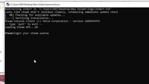 FIXED: Steam cmd error workshop content