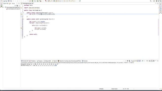 How to sort an array using single loop смотреть онлайн