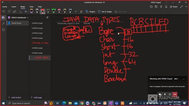 JAVA Data types смотреть онлайн