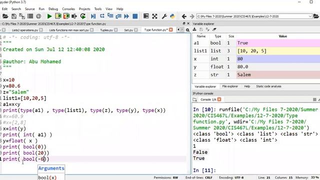 int float bool functions and range in Python смотреть онлайн