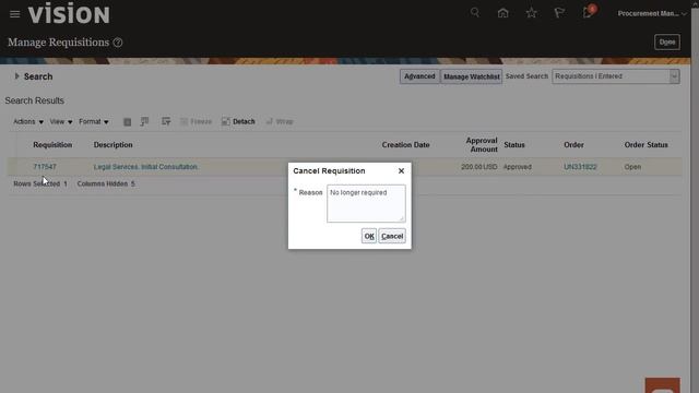 Self Service Procurement | Cancel a Requisition смотреть онлайн