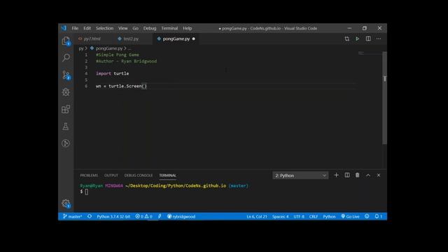 Python Pong: 2 смотреть онлайн