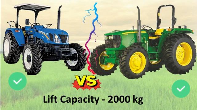 New Holland 6010 Excel 4WD VS John Deere 5060 E 4WD - Khetigaadi, Agriculture, Tractor смотреть онлайн