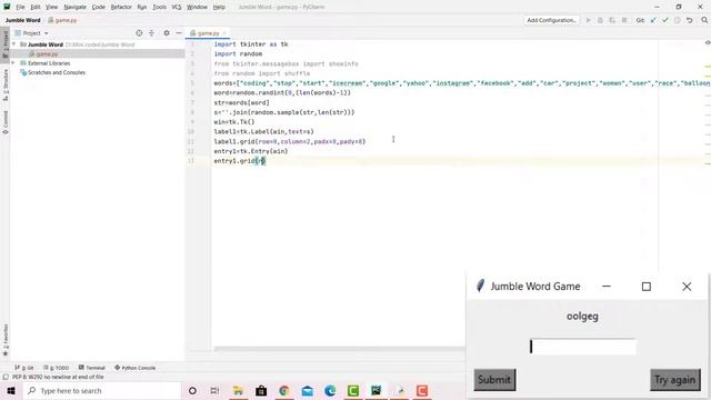 Jumble Word Game Using Python смотреть онлайн