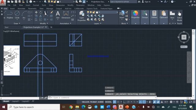 CTE Year1 Drawing Video8 2 Projections Example 2 Part2 смотреть онлайн