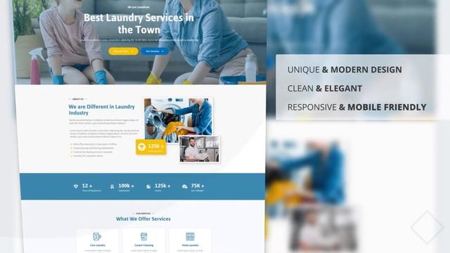 Laundryes - Laundry & Cleaning Elementor Template Kit (WordPress Theme) смотреть онлайн