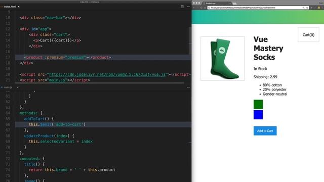 Intro to Vue: Communicating Events смотреть онлайн