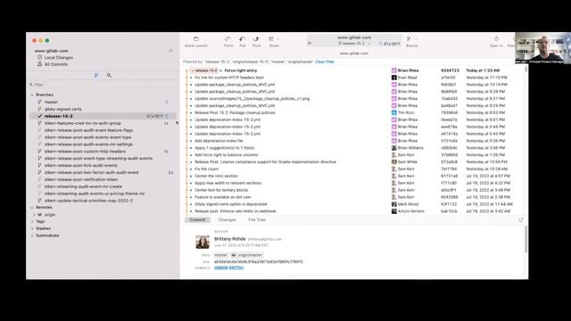 Example of rebasing the release post branch смотреть онлайн