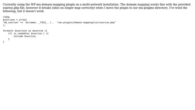 Wordpress: sunrise.php for multi-network install of domain mapping plugin смотреть онлайн