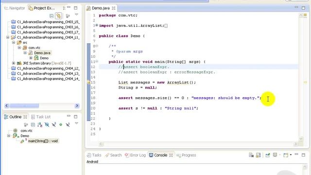 Advanced Java tutorial - Introduction to Assertion Syntax смотреть онлайн
