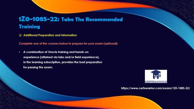 1Z0-1085-22 Oracle Cloud Infrastructure 2022 Foundations Associate By Certs Warrior смотреть онлайн