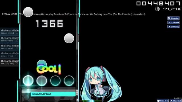 osu!mania: Bonehead & Prince ov Darkness - We Fucking Hate You (For the Enemies) [Masochist] смотреть онлайн