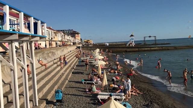 Пляж ? ЖД Вокзала Адлера. Инфраструктура. смотреть онлайн