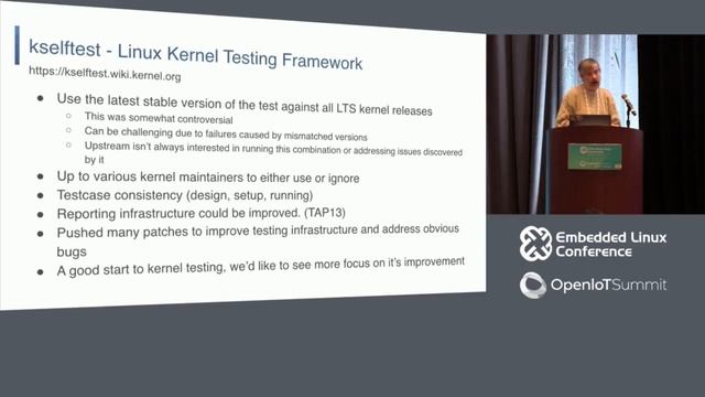 Keeping up with LTS: Linux Kernel Functional Testing (LKFT) on Devices - Thomas Gall, Linaro смотреть онлайн