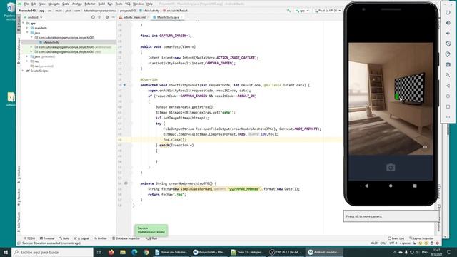 Curso de Android con Java: Tomar foto mediante Intent - guardar en la memoria interna su miniatura смотреть онлайн
