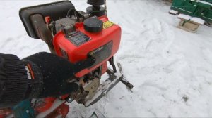 КАК завести дизельный мотоблок ЗИМОЙ//ОЧЕНЬ БЫСТРО