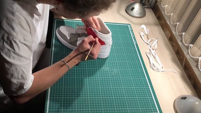 Nike "fire" Jordan 1 Custom смотреть онлайн