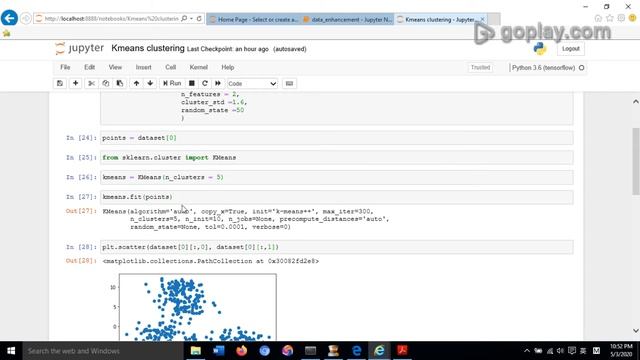 K-Mean Clustering algorithms in tensorflow смотреть онлайн