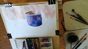 Простой натюрморт акварелью